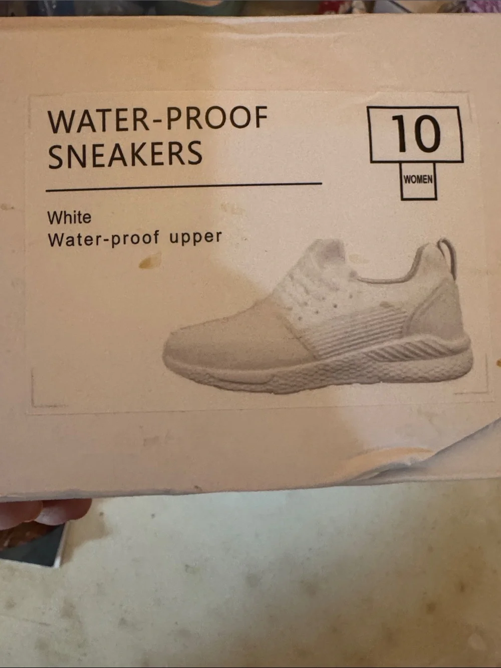 NIB Loom Waterproof Sneakers White Knit Athletic Shoes Women’s Size 10 EU 41